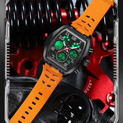 Men Dual Display Watches For Male Clock 2025 Top Brand Luxury Military Silicone Band Men Wrist Watches Sports Digital Wristwatch
