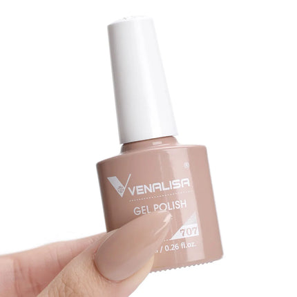 #758 Milky White Venalisa Nail Gel Polish Pearl Color Fall Nails TPO Free Long Wear Diamond Top Soak Off UV LED Gel Nail 7.5ml