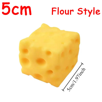 In Stock Jumbo Cheese Cube Stress Ball Shapeable Squeeze Decor Non-Bounce or Bounce ASMR Sensory Anti-Stress Relief Squishy Toy