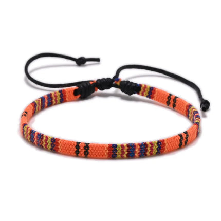 Bohemia Style Colorful Weave Rope Friendship Bracelets For Woman Men Cotton Handmade Braided Bracelet Ethnic Jewelry Gifts