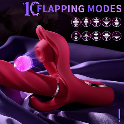 3 in 1 Thrusting Dildo Vibrator G-Spot Rabbit Vibrator for Women Vagina Clitoris Stimulator Sex Toys Adults Products For Women