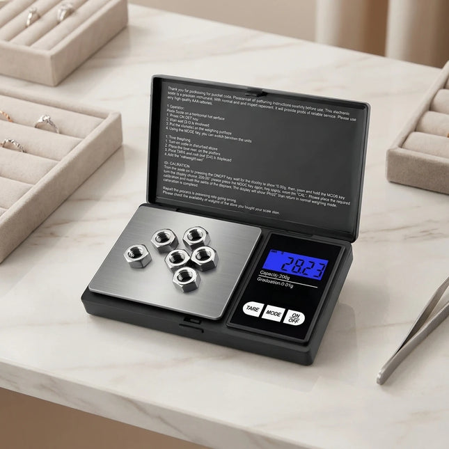 Mini Digital Pocket Scale High Precision 0.01g Stainless Steel Portable Jewelry Gold Gram Weight Balance Electronic Tool