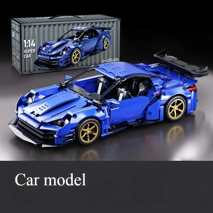 Building block sports car 1:14 RC toy car, building block toy birthday gift, sports car model, children's DIY gift