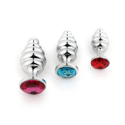 Metal Anal Plug Stainless Steel Butt Plug With Jewelry Colorful Crystal Anus Plug Adults Sex Toys for Men Women Gay Adult Game