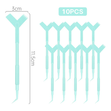 10/30/50PCS  Y Shape Eyelash Makeup Brushes Eyelash Extension Supplies Lash Accessories Reuseable Plastic Eyelash Perming Brush