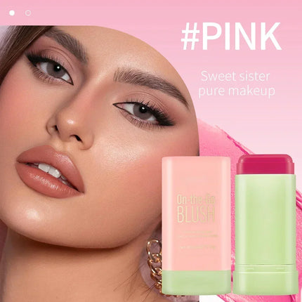 Multi-function Blush Stick Natural Cheek Face Rouge Blusher Cream Lasting High Color Rendering Brightening Skin Tone Waterproof