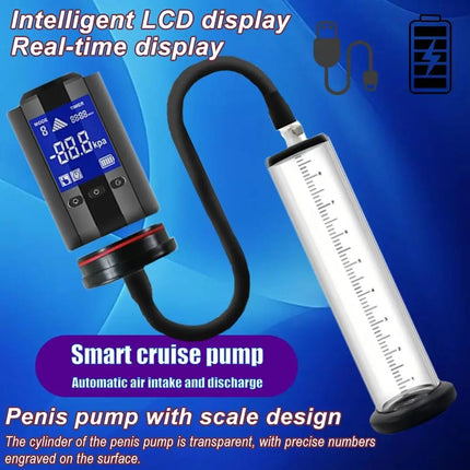 2026 New Upgrade Male Electric Penis Enlarge Vacuum Pump With Automatic Circulating & 6 Suction Intensities & LCD Display