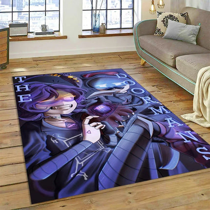 2025 New Style Cartoon Murder Drones Uzi Robot 3D Rug Carpet for Living Room Bedroom Home Decor, Non-slip Sofa Doormat Floor Mat