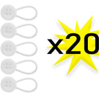 20pcs white button