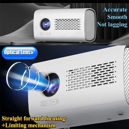 T100 Android System Projector 720P Wireless Phone Same-Screen MINI Projector Home Theater Player for iOS/Android&PC Projection