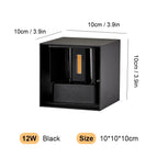 White light 6000K / 12W Black-LEDS