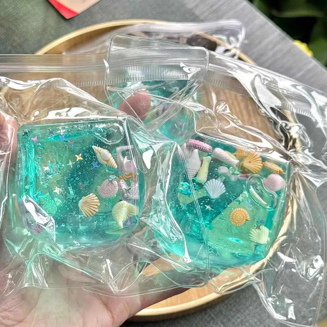 Adult Squishy Ocean Blocks Stress Balls Autism Sensory Toys Stress Anxiety Relief Fidget Toys Maltose Water Ball Gifts Bulk