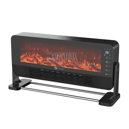 Wall-Mounted Electric Fireplace Simulation Flame Heater Remote Control Household Heat Warm Fan Calentadores Electricos De Hogar