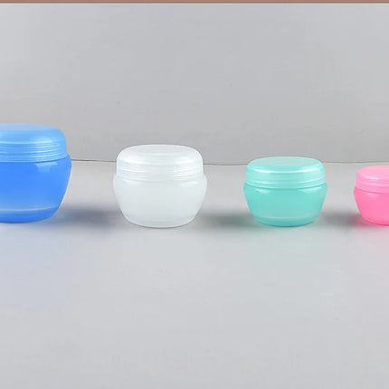 20/50/100pcs 5g Mini Plastic Jar 10g Cute Cream Empty Case 20/30/50g Eye Serum Travel Container Makeup Pot Cosmetic Cans YCJX012