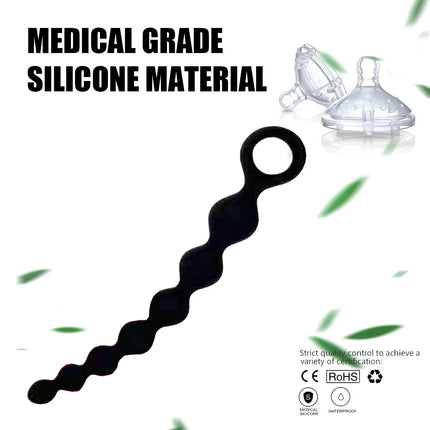 7 Beads Silicone Butt Plug, Reusable Anal Training Kit for Beginners Sex Toys