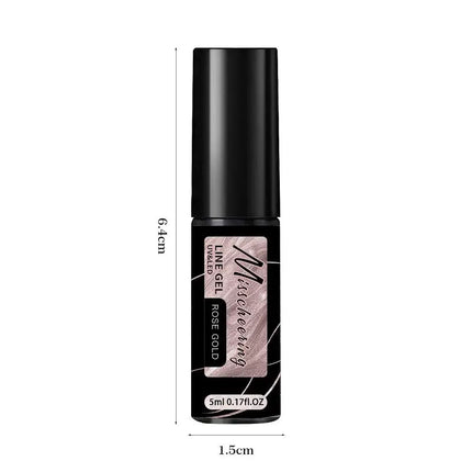 Gold Silver Metallic Chrome Mirror Super Bright Liner Paint Gel French UV LED Semi Permanent Nail Polish Nail Gel