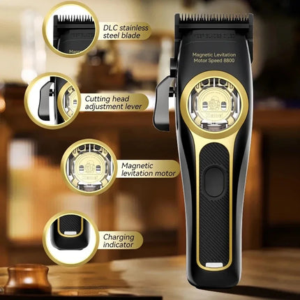 Kemei 2373 Professional Barber Fade Hair Clippers Cordless Hair Trimmer Electric Men Hair Cutting Machine Magnetic Motor 8800RPM