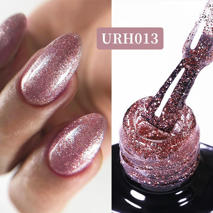 UR SUGAR 7ml Pink Nude Natural Rubber Base Gel Nail Polish Semi Permanent Chrome Sequins Soak Off Construction UV Gel Varnish