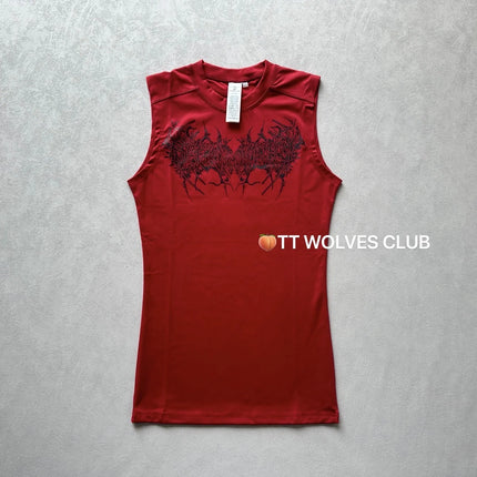 Sexy Hollow out American Style Crop Top Women's Base Tank Top Strap Design Belly Baring Pure Desire Fashion Sensation