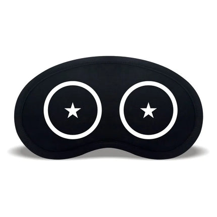 Cute Expression Black Blackout Eye Mask Women Girl Men Office Travel Essential Gift Unisex Funny Cartoon Nap Time Sleep Eye Mask