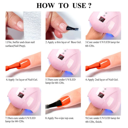6pcs Jelly Gel Nail Polish Set All-Season Nails DIY Nail Art UV/LED Painting Varnish Gel Manicure Kit Long Lasting Nail Supplies