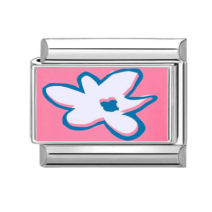 Y2K Wholesale Cute Heart Flowers Italian Charm Link Fit 9mm Stainless Steel Jewelry DIY Making Women Bracelets Gifts
