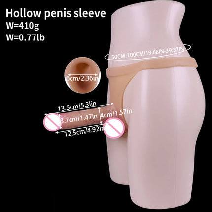 Penis Pants Solid/Hollow Realistic Wear Dildo Pants Strap On Adult Silicone Big Dick Women Sex Toys Stimulation Vaginal Lesbian