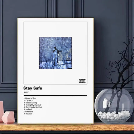 Famous SInger S-Slayr Poster Modern Minimalist Wall Art Prints for Bedroom Living Room Home Decor Interior Gift