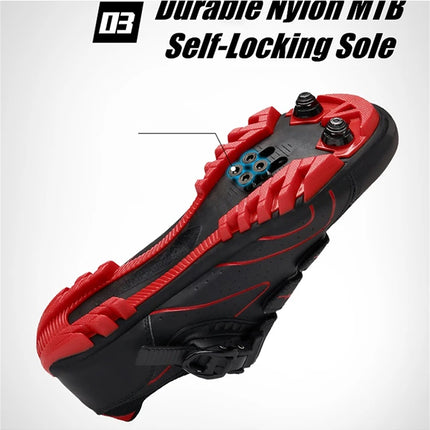 Mountain Bike Shoes Men's Cycling Shoes MTB Shoes Quick Ratchet Buckle Compatible with SPD System Pedal for Indoor and Outdoor Mo