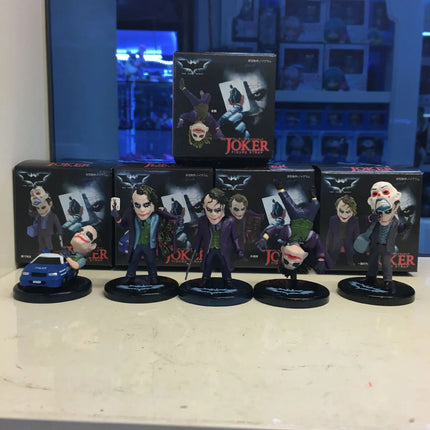 5pcs/set The Dark Knight Joker PVC Action Figure Collectible Model Toy 6~10cm