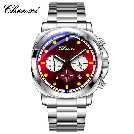 CHENXI Men's Watch Multifunctional Fashion Quartz with Calendar Luminous Display Men Watches Chronograph Business Wristwatch