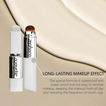 ZEPHOCO 2-in-1 Color Changing Foundation Stick Long Lasting Moisturizing Lightweight Foundation High Concealer Power Makeup