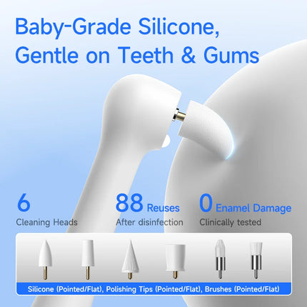 Electric Tooth Polisher Low Noise Dental Scaler Plaque Tartar Remover Tooth Cleaner Deep Cleaning Polishing Teeth Whitening Kit