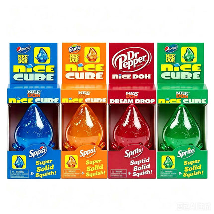 Dr Pepper x NeeDoh Nice Cube Squishy Soft Squeeze Fidget Cube Stress Relief Anxiety Relief Sensory Toy for Kids and Adults
