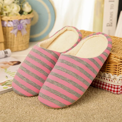 Women Indoor Slippers Warm Plush Home Slipper Autumn Winter Shoes Woman House Flat Floor Soft Silent Slides for Bedroom