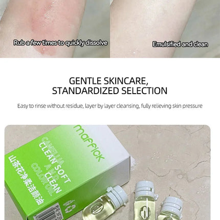 Maffick Camellia Cleansing Oil - Single-Use Packs, Deep Cleansing, Gentle Makeup Removal, Portable and Convenient