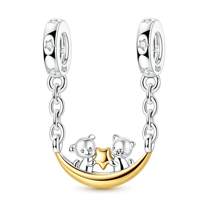 Original Charms Beads 925 Sterling Silver Golden Leopard Firefly Butterfly Hot Air Balloon Beads Fit DIY Bracelet Fine Jewelry