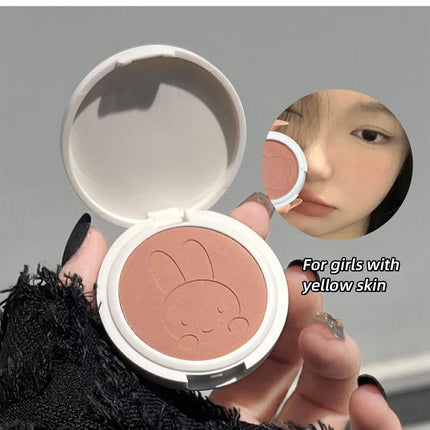 Monochrome Blush Palette Matte Peach Rouge Cute Bunny Rose Red Cheek Tint Blusher Powder Natural Face Contouring Shadow Makeup
