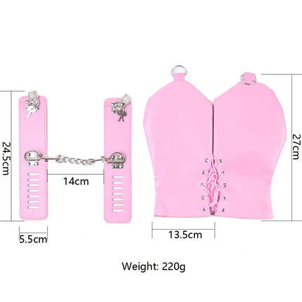Bdsm Handcuffs Wrist Hand Cuffs Mitts Gloves With Padlock Mittens Costumes Bondage Cosplay Sexy Toys For Adult Accessories