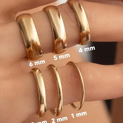 925 Sterling Silver Plain 1mm 2mm 3mm 4mm Aperture Fashionable Ring For Women Daily Wear Party High Quality Fine Jewelry