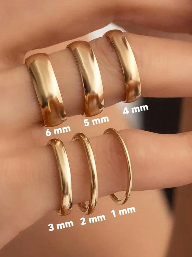 925 Sterling Silver Plain 1mm 2mm 3mm 4mm Aperture Fashionable Ring For Women Daily Wear Party High Quality Fine Jewelry