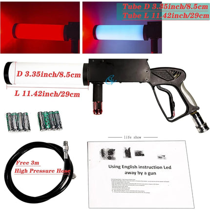 Handled CO2 Smoke Jet Machine LED Gas Column Fog Gun Machine Stage Special Effect For DJ Disco Party Wedding