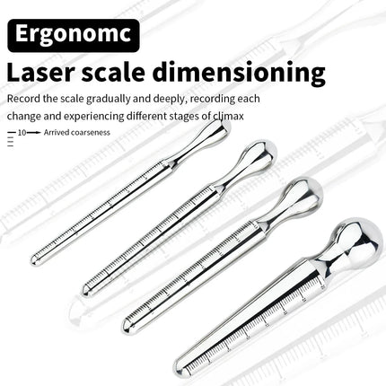 Food grade 304 Stainless Steel Urethral Dilator with Scale Penis Plug for Male Masturbator Penis Inserts Stimulation SexToys