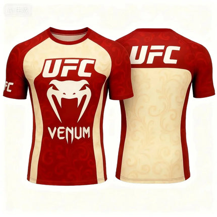 Hot Summer Selling UFC Boxing Fighting Competition Men's T-shirt Fashion Quick Drying Casual Breathable O-neck Short Sleeve Tops