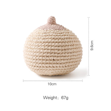 Let's Make 1pc Baby Teether Music Rattles for Kids Handmade Crochet Rattle Toy Breastfeeding Model  Babies Gift Children's Toy