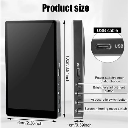 Wireless Magnetic Self Monitor Screen for Using Phone Rear Camera for Phone Selfie Mirroring Vlog Live Stream Video Recording