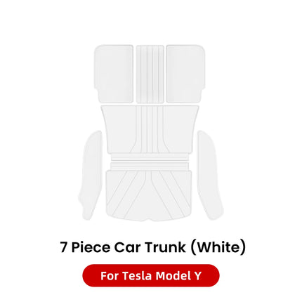 YZ For Tesla Model Y Juniper 2021-2026 Leather Trunk Mats Fully Surrounded Waterproof Non-Slip Liner Custom Floor Mat Accessorie