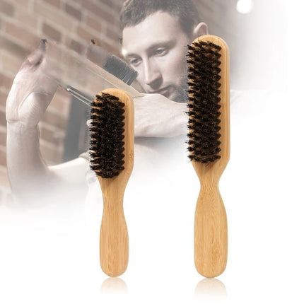 Professional Barber Styling Bristle Brush- Fragrance-Free Boar Bristle Hair Brush (Unisex) , Suitable for Thick/Fine Hair