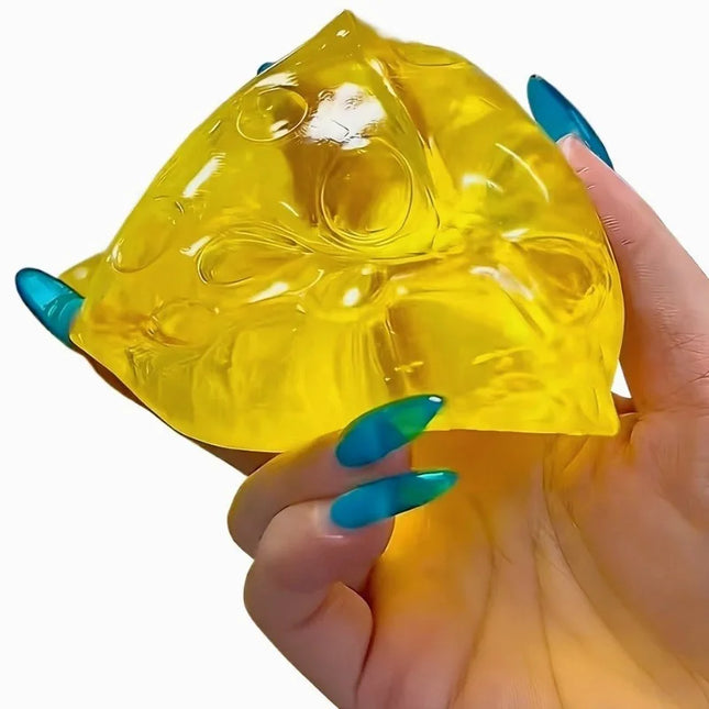 Squishy Honey Cheese Square Fidget Toys Super Soft Mochi Cheese Squeeze Toy Funny Anti-Stress Sensory Toy for Adults Gifts
