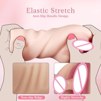 Realistic Artificial Vagina Pussy Male Masturbator Waterproof Silicone Pocket Pussy Sex Doll Blowjob 18+ Adult Sex Toys for Men